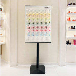 Custom Logo <b>Large</b> Rectangular Nail Art Display Color Board 4.5ft Tall Inclined Removable 450 Nail Tips Showing Shelf - Product Image 1