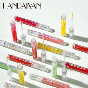 HANDAIYAN Fruit Lip Oil Gloss Venta al por mayor a granel 6 colores Otros productos de maquillaje <span class=keywords><strong>New</strong></span> Hidden Lip Line Hidratante <span class=keywords><strong>Essence</strong></span> <span class=keywords><strong>Lipgloss</strong></span> - Product Image 2