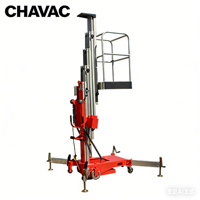 Plateforme élévatrice verticale mobile à mât unique en aluminium de 8m, 10m, 12m pour la construction