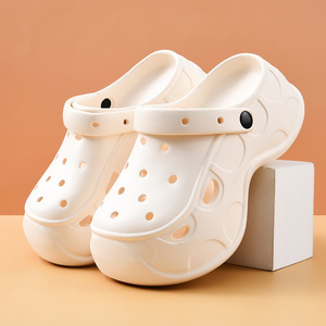 Women's <b>Clogs</b> EVA Thick Sole Breathable Non Slip Outdoor Beach Slippers Size 36 37 38 39 40 41 Off White Brown - Product Image 1