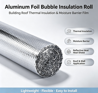 Rouleaux d'isolation en film bulle en aluminium, matériau d'isolation thermique pour toiture en aluminium, utilisé pour les toitures