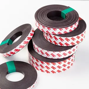 Customized Size Isotropic Flexible Magnetic Tape Rubber Magnet with 3M Self-Adhesive High Quality