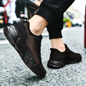 Zapatos Deportivos de Moda para Hombre, Talla Grande, Parte Superior de Malla Transpirable con Suela MD Suave, con Cordones, para Caminar en Primavera/Verano - Product Image 1