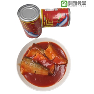 ปลาซาร์ดีนบรรจุกระป๋องในซอสมะเขือเทศอาหารทะเลกระป๋องของจีน - Product Image 2