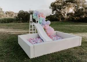 Modern beyaz montajı kolay beyaz slayt çocuklar yürümeye başlayan yumuşak oyun ekipmanları beyaz slayt top çukur için kiralama kira beyaz slayt çocuklar - Product Image 5