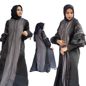Vestido de mujer musulmana elegante de moda Premium Abaya Ceruti materiales personalizados transpirable atemporal elegante Premium - Product Image 2