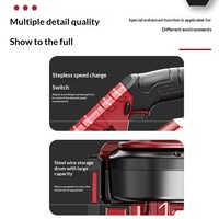 Batterie au lithium rouge 21V pour machine de dragage électrique portable pour canalisations, toilettes, égouts, cuisine, salle de bain, drain de sol et déboucheur domestique