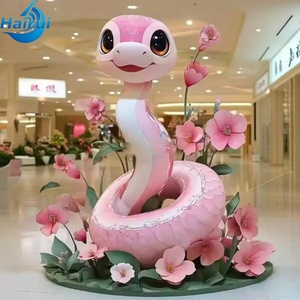 หุ่นไดโนเสาร์เคลื่อนไหวได้ รุ่นงูไฟเบอร์กลาส ขนาดเท่าของจริง สำหรับสวนไดโนเสาร์และสวนผจญภัย - Product Image 3