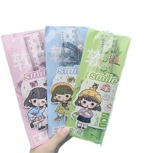 Juego de reglas flexibles de dibujo para estudiantes escolares, lote maestro suave de PVC, Color de Pvc suave para reglas, productos de papelería - Product Image 2