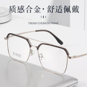 Montures de lunettes demi-cerclées rectangulaires pour hommes Danyang 9019, verres en résine légers, design tendance - Product Image 3