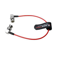 Cable Coaxial Alvin's Cables de 30 cm/1 pie, Ultrafino, 75 BNC Macho-Macho, Ángulo Recto, para Cámaras y Videocámaras HD/4K 6G-SDI, Rojo