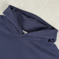 Sweat à capuche ample en molleton uni pour homme, style streetwear, épaules tombantes, hiver, 340G, épais et chaud