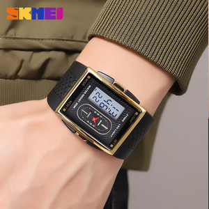 Reloj Electrónico de Lujo para Hombre Skmei 2213, Cronógrafo de Moda, 3 Tiempos, Analógico Digital, Pantalla Dual, Resistente al Agua, LED, Fecha, Semana - Product Image 4