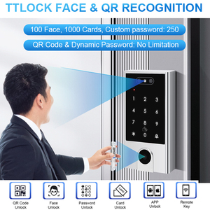Cerradura Inteligente TTLock BLE WiFi Impermeable IP67 con Código QR, Sistema de Control de Acceso Independiente con Teclado NFC RFID de 13.56MHz y Código de Barras - Product Image 2