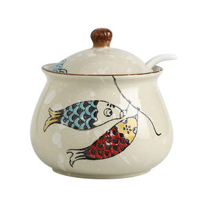 โถเซรามิกเก็บทรงกล่องพร้อมฝาปิดโถเก็บกาแฟและชาโถเก็บเมล็ดถั่วแบบไฮเอนด์ - Product Image 1