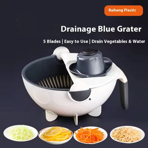 Rallador Multifuncional 9 en 1, Cortador, Rebanador, Triturador de Grado Alimenticio con Cesta, Picador de Frutas, Zanahorias, Cebollas, Papas y Verduras - Product Image 2