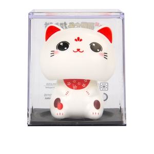 Nouveau 2 pouces grosse tête chat chanceux automatique hochant la tête Maneki Neko plastique artisanat Figure ornements solaire chat chanceux - Product Image 1