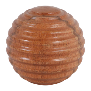 Scultura decorativa a forma di sfera in legno di mango per mensola, tavolino da caffè, soggiorno, ufficio, ornamento da esposizione - Product Image 4