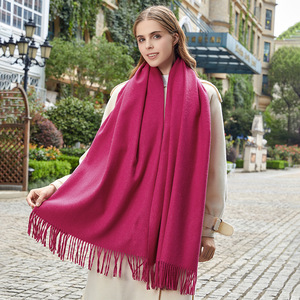 Nuevo Bufanda de Lana Pura Engrosada para Otoño e Invierno, Chal Cálido de Color Sólido Transpirable para Hombres y Mujeres, Uso Diario - Product Image 4