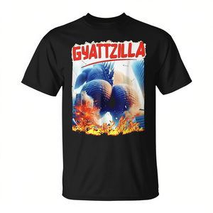 Camiseta Gyattzilla negra para hombre, talla grande, con diseño gráfico de meme - Product Image 2
