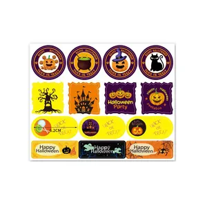 Halloween Custom Sticker Sheet Printing Vinyl Sticker Paper Factory Manufacturer Self Adhesive Sticker Paper for Gift Package