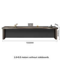Scrivania in legno resistente | Serratura a combinazione moderna a forma di L per armadietto laterale da scrivania | Gestione del cavo da scrivania commerciale