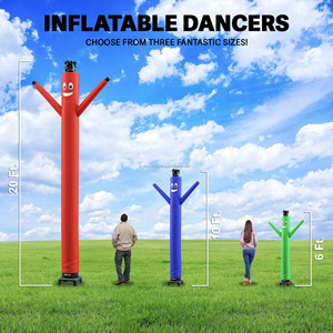 20ft Car Dealership Dealer Green air Dancer Blow up Dancing Guy Inflatable Dancing Santa Tube Man Sky Dancer <strong>Balloon</strong> - Product Image 4