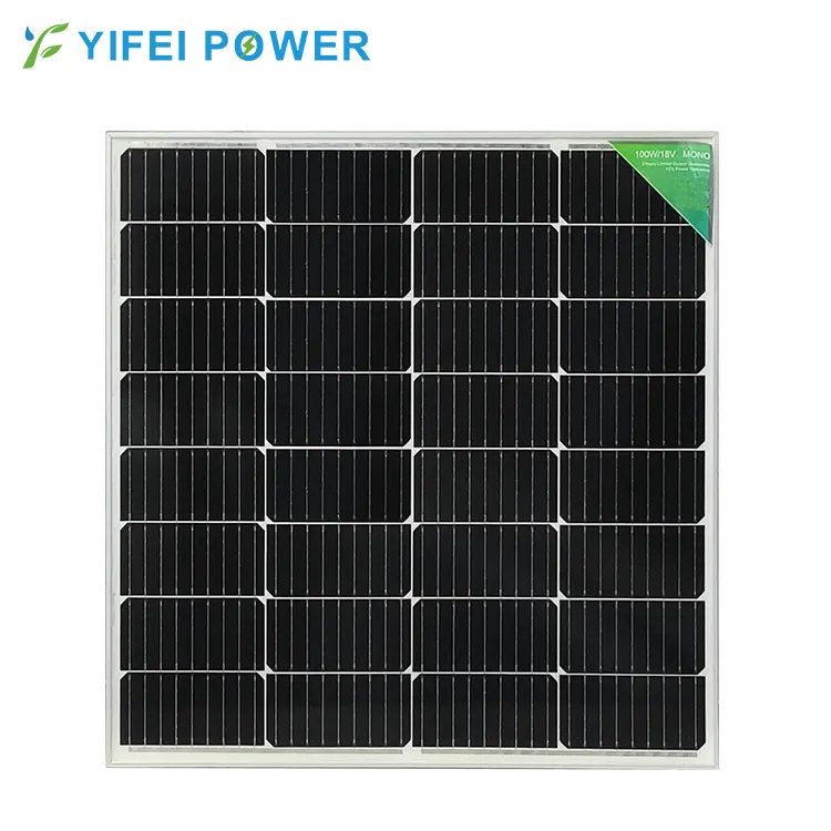 Yifei Power Off Grid Solar Power System 100W Mono Solar and Photovoltaic Panels