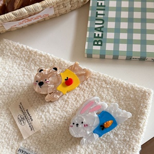 Korean Style Sweet Cartoon Rabbit Acetate Handmade Claw Clip Cute Girl Kids Daily Use 8.5cm Hair Clip for Girl - Product Image 4