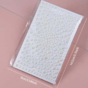 Adesivi 3D per Viso con Occhi di Perla Bianca, Strass Autoadesivi 3/4/5/6mm Misti per Viso/Unghie/Occhi, <span class=keywords><strong>Tatuaggio</strong></span> Temporaneo - Product Image 6