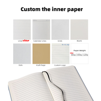 Cadeaux promotionnels, carnets de notes personnalisés, logo d'entreprise, couverture en cuir PU portable A5, impression UV personnalisable, options de pages personnalisées