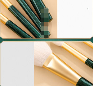 Ensemble de pinceaux de maquillage professionnels en poils synthétiques or rose, 6 pièces, pinceaux éventail quotidiens pour le visage, outil cosmétique à marque privée - Product Image 4