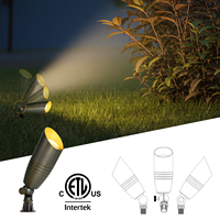 Projecteur d'éclairage extérieur pour jardin, intégré, réglable de 2W à 12W, étanche IP65, 12V, éclairage paysager