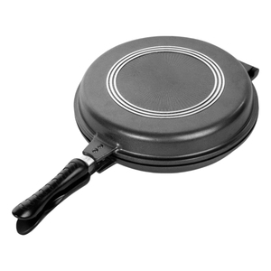 Sartén Redonda Antiadherente de Metal XYL, Utensilios de Cocina de Aluminio, Sartén de <span class=keywords><strong>Doble</strong></span> Cara <span class=keywords><strong>para</strong></span> Preparar Filetes, <span class=keywords><strong>Panqueques</strong></span> y Otros Alimentos, Bajo Humo - Product Image 4