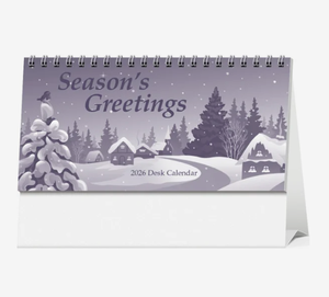 Calendriers de bureau miniatures promotionnels personnalisés avec logo, 2026, 6 pouces sur 4,5 pouces, autoportants, imprimés, cadeaux en gros - Product Image 3