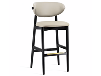 Tabouret de bar en velours personnalisé, tabouret de comptoir rembourré en bois, chaises de bar avec coussin en bois pour restaurant, café, hôtel, mobilier