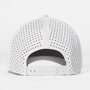 Casquette de baseball sportive à séchage rapide à 5 panneaux avec logo personnalisé, trous découpés au laser, golf, polyester, sangle, casquette de papa - Product Image 5