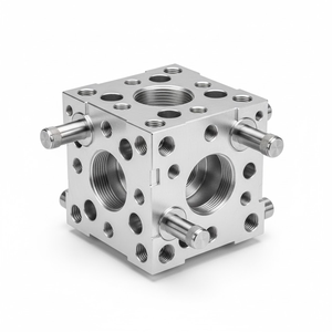 Cuerpo de válvula personalizado Piezas de aluminio neumáticas Fresado CNC Piezas de metal Cuerpo de válvula Piezas de aluminio neumáticas Mecanizado CNC - Product Image 1