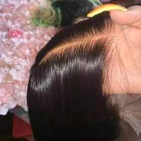 Perruque Lace Front en Cheveux Humains Vietnamiens en Gros, Dentelle HD Transparente, Sans Colle, Cheveux de Bébé, Cheveux Vierges Lisses, Personnalisable pour Femmes