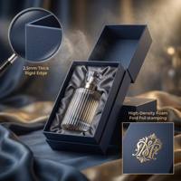 Boîte cadeau de parfum en carton rigide de luxe personnalisée avec impression de logo pour la vente en gros de cosmétiques