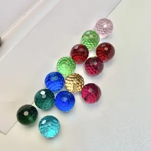 Необычные драгоценные камни 6 мм, 8 мм, 10 мм, 12 мм, оптовая продажа, синтетические граненые бусины, кристалл, красный, зеленый стеклянный камень для изготовления ювелирных изделий