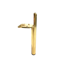 Jambes de canapé en métal et noir, 1 paire, Style pistolet doré de luxe, pied de meuble, Table de chevet, meuble TV, support de salle de bains