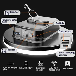 Lite 2024 Nieuwe Draagbare Superhelderheids Oplaadbare Lamp Voor Outdoor Camping Led Nood Lange Levensduur Van De Batterij Verlichting