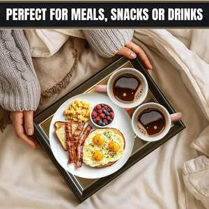 <span class=keywords><strong>Plateau</strong></span> de lit en bois rembourré avec <span class=keywords><strong>coussin</strong></span> <span class=keywords><strong>pour</strong></span> <span class=keywords><strong>manger</strong></span>, boire et utiliser un ordinateur portable – Idéal <span class=keywords><strong>pour</strong></span> le petit-déjeuner et le dîner - Product Image 5