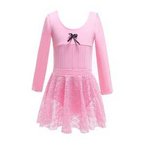 Traje de Ballet de actuación con falda de gasa de manga larga para chicas personalizadas al por mayor - Product Image 6