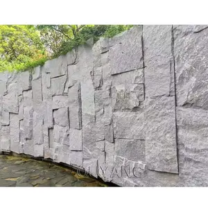 Rivestimento di pannelli di parete di pietra naturale della pietra della cultura di marmo grigia del giardino della decorazione della parete di QUYANG per il commercio all'ingrosso