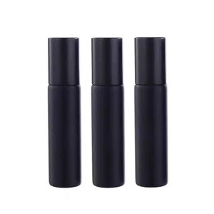 Factory Direct Sale 10ml Black Glass <b>Roll</b> <b>on</b> Bottle with Stainless Roller - Product Image 5