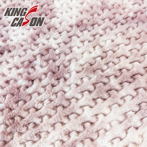 KINGCASON Différents types 100% Polyester <span class=keywords><strong>Tissu</strong></span> Écologique Super Doux Tie Dye Jacquard Fausses Fourrures Femmes Manteaux et Vestes - Product Image 1