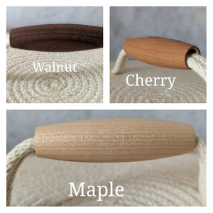 Manico in <span class=keywords><strong>legno</strong></span> cesti per pane da cucina organizer design rustico decorazione per la casa contenitore <span class=keywords><strong>di</strong></span> cotone corda <span class=keywords><strong>di</strong></span> stoccaggio cesti - Product Image 6