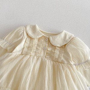 Vêtements pour nouveau-nés 2026, style coréen, <span class=keywords><strong>combinaison</strong></span>-jupe pour bébé <span class=keywords><strong>fille</strong></span>, robe de fête pour 100 jours, robe d'un an, <span class=keywords><strong>combinaison</strong></span> de princesse - Product Image 4